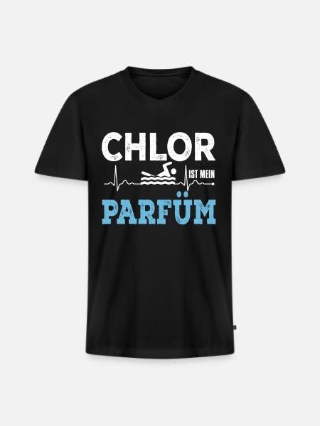 Chlor Ist Mein Parfüm - Männer Premium Bio T-Shirt mit V-Ausschnitt - Schwarz