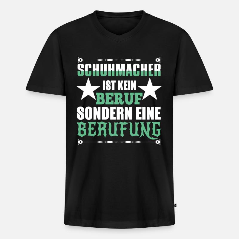 Schuhmacher Berufung - Männer Premium Bio T-Shirt mit V-Ausschnitt - Schwarz