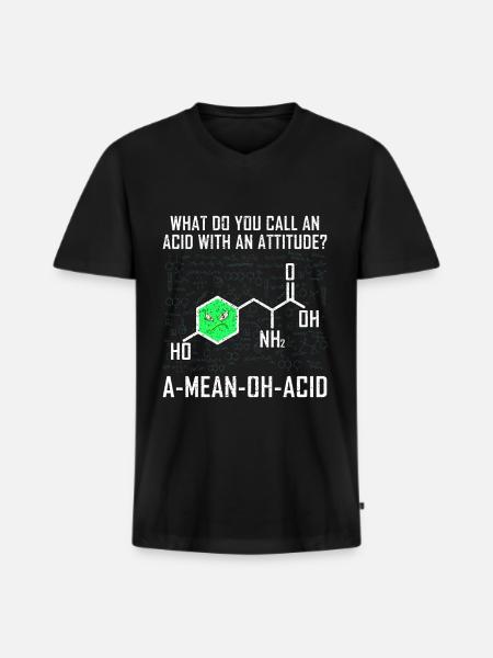 Chemistry - Men's Premium Organic T-shirt with V-neck - black