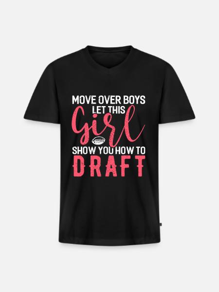 American football - Men's Premium Organic T-shirt with V-neck - black