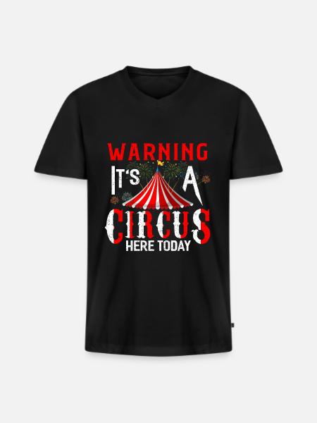 Circus - Men's Premium Organic T-shirt with V-neck - black