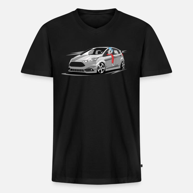 Fiesta 7 ST MK7 Skulldriver - Männer Premium Bio T-Shirt mit V-Ausschnitt - Schwarz