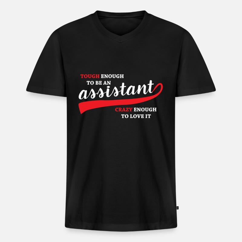 Assistent und Sekreäterin - Männer Premium Bio T-Shirt mit V-Ausschnitt - Schwarz