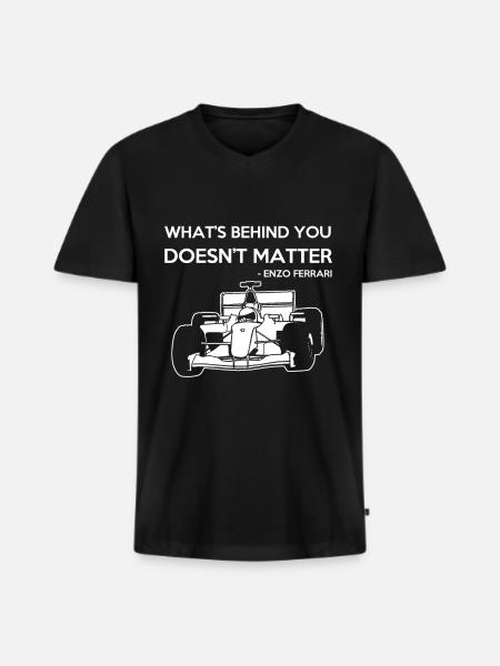 Shirt - Enzo Ferrari - Men's Premium Organic T-shirt with V-neck - black