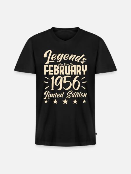1956 births. Birthday gift. - Men's Premium Organic T-shirt with V-neck - black