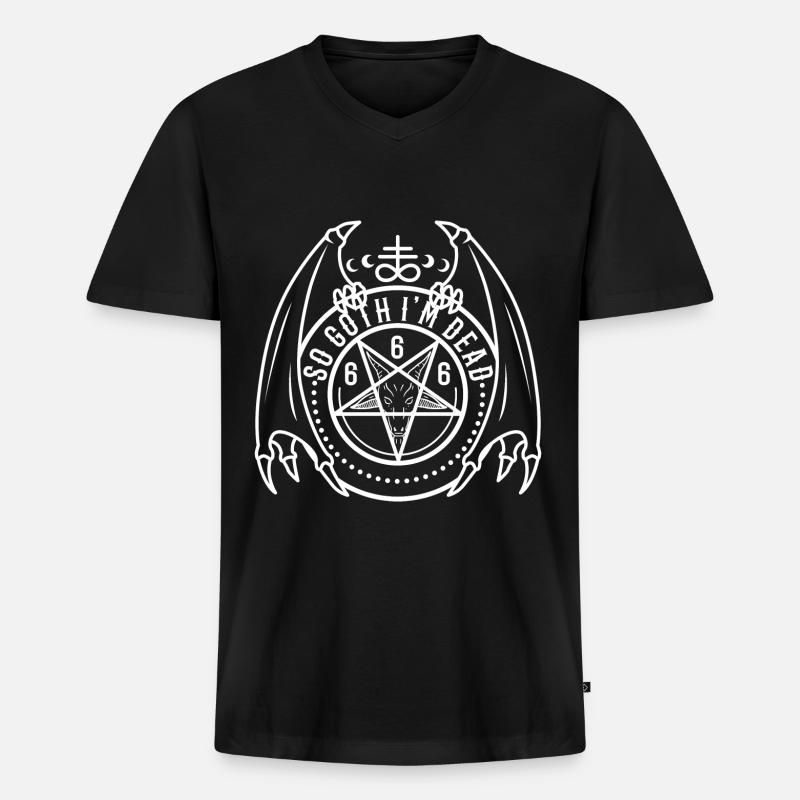 So Goth I'm Dead - Männer Premium Bio T-Shirt mit V-Ausschnitt - Schwarz