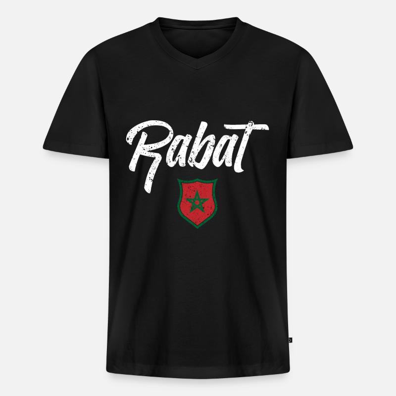 RABAT - Männer Premium Bio T-Shirt mit V-Ausschnitt - Schwarz