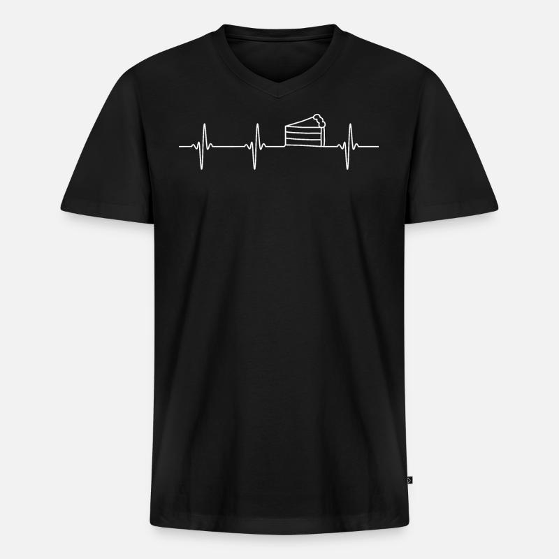 Backen Kuchen - Männer Premium Bio T-Shirt mit V-Ausschnitt - Schwarz