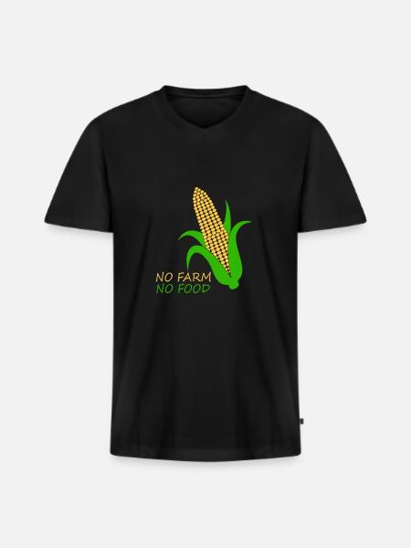 Mais Maiskolben - Männer Premium Bio T-Shirt mit V-Ausschnitt - Schwarz