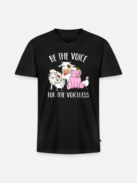 Animal Lover - Men's Premium Organic T-shirt with V-neck - black