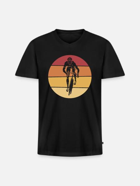 Road cyclists - Men's Premium Organic T-shirt with V-neck - black