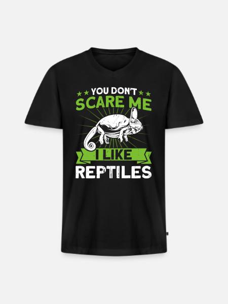 Snake Reptiles Reptile Lovers Gift - Men's Premium Organic T-shirt with V-neck - black
