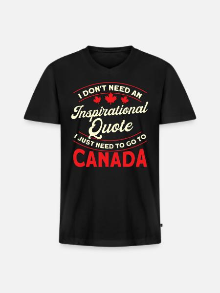 Vacanze Canadian Canadian Roots Canada - Maglietta ecologica premium da uomo con scollo a V - nero
