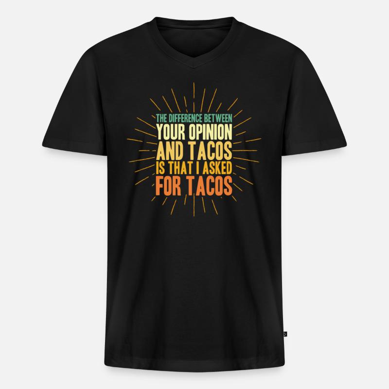 Sarkasmus Sarkastisch Ironie Geschenk - Männer Premium Bio T-Shirt mit V-Ausschnitt - Schwarz