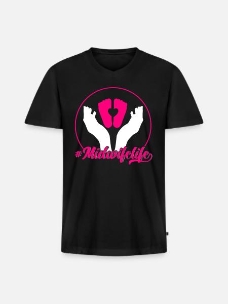 Obstetrician Obstetrician Doula Gift - Men's Premium Organic T-shirt with V-neck - black