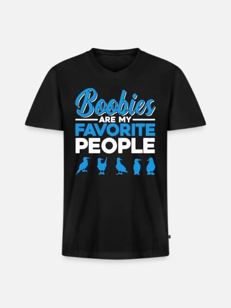 Seabird Blue-footed Gannet Gift - Men's Premium Organic T-shirt with V-neck - black