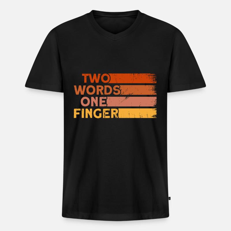 Sarkasmus Ironie Sarkastisch Geschenk - Männer Premium Bio T-Shirt mit V-Ausschnitt - Schwarz