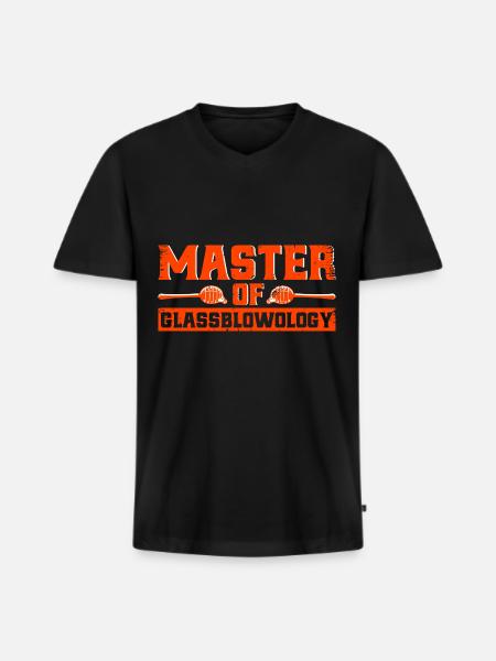 Glasarbeiter Glasblasen Glasbläser Geschenk - Männer Premium Bio T-Shirt mit V-Ausschnitt - Schwarz