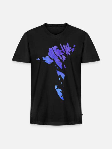 faroe - Men's Premium Organic T-shirt with V-neck - black