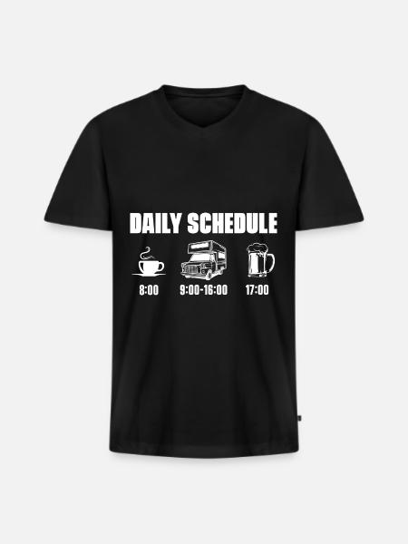 Wohnwagen Wohnmobil Caravan Camper - Männer Premium Bio T-Shirt mit V-Ausschnitt - Schwarz