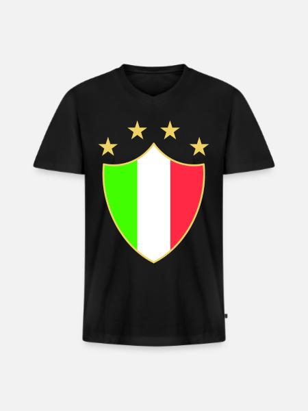 Italia fun - Men's Premium Organic T-shirt with V-neck - black