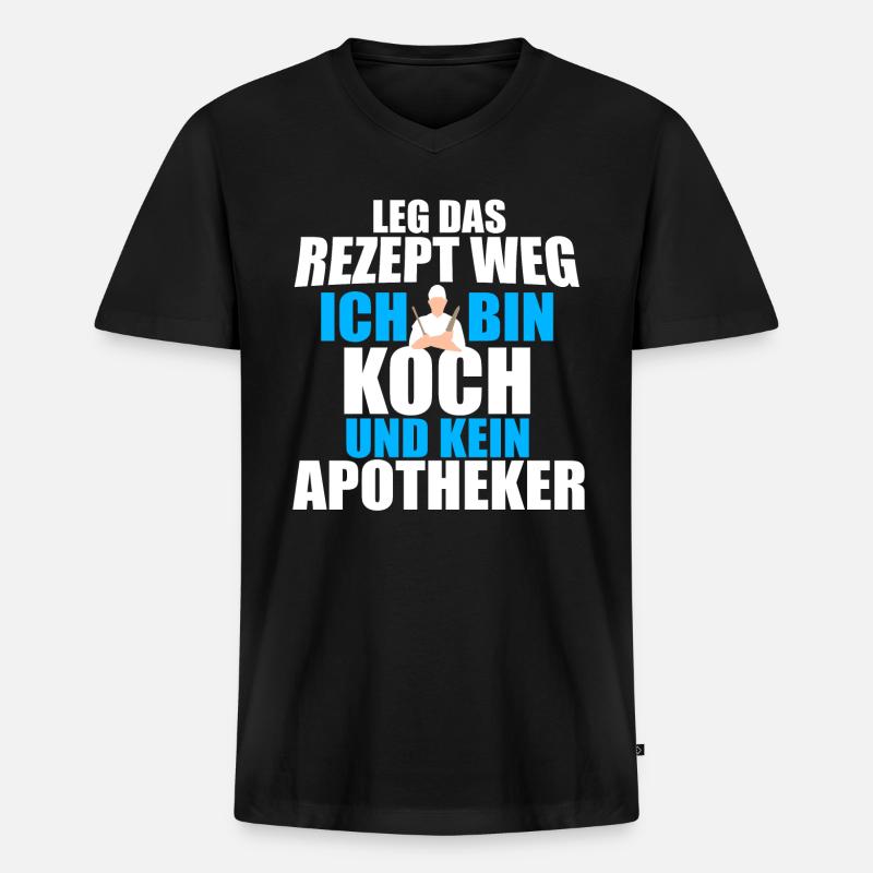 KOCH - Ich bin Koch - Männer Premium Bio T-Shirt mit V-Ausschnitt - Schwarz