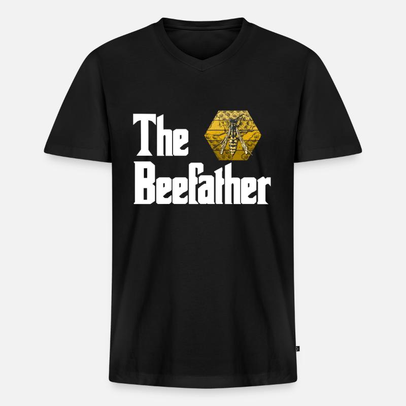 Imker - Männer Premium Bio T-Shirt mit V-Ausschnitt - Schwarz