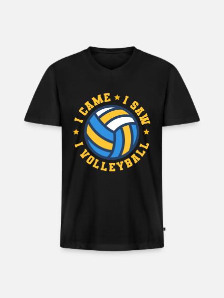 Volley-ball beach volley - T-shirt encolure en V Premium bio Homme - noir