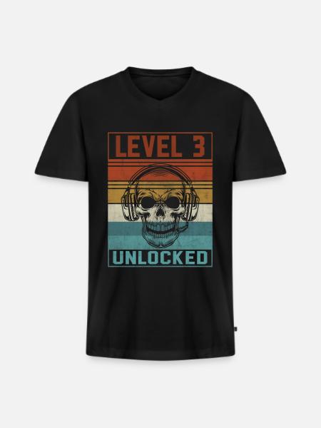 Gamer 3rd Birthday - Men's Premium Organic T-shirt with V-neck - black