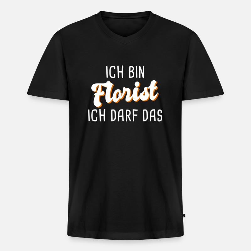 Florist - Männer Premium Bio T-Shirt mit V-Ausschnitt - Schwarz