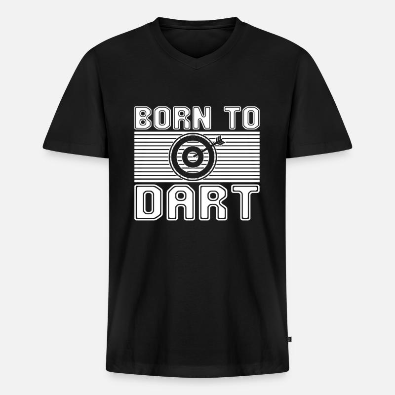 Dart - Männer Premium Bio T-Shirt mit V-Ausschnitt - Schwarz