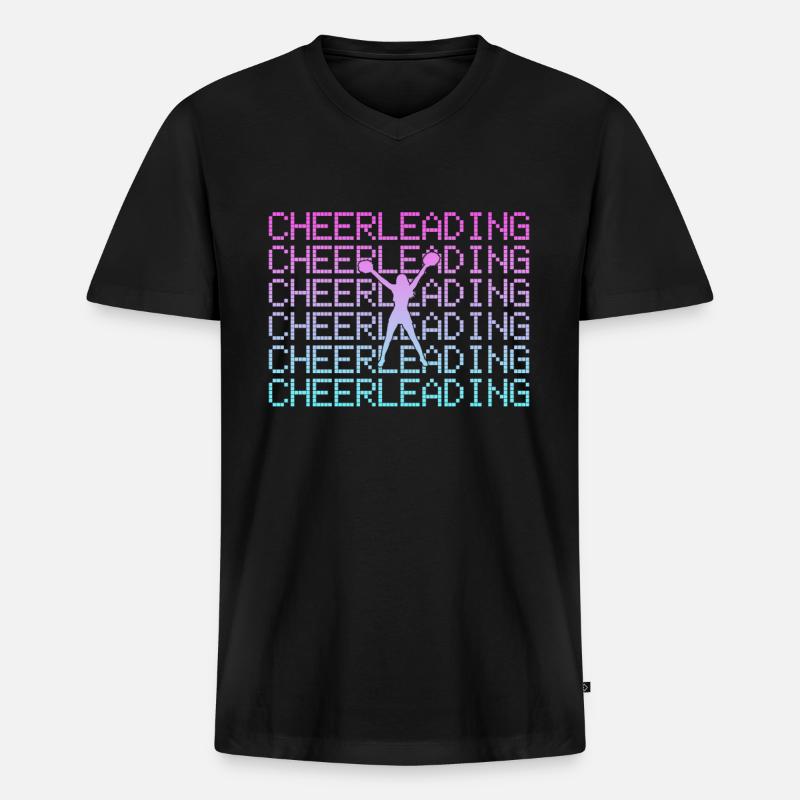 cheerleading - Männer Premium Bio T-Shirt mit V-Ausschnitt - Schwarz
