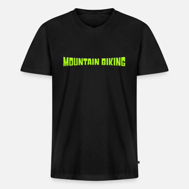 Mountain biking - Männer Premium Bio T-Shirt mit V-Ausschnitt - Schwarz