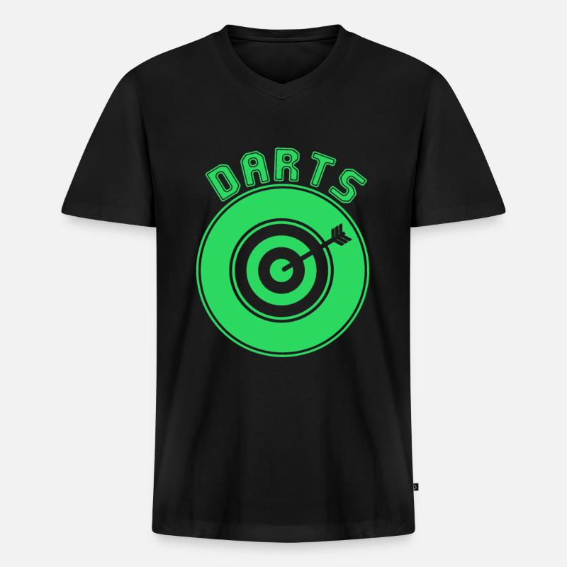 darts - Männer Premium Bio T-Shirt mit V-Ausschnitt - Schwarz