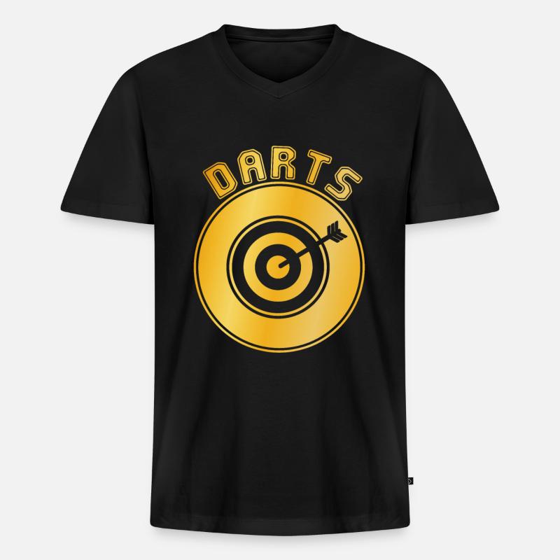 darts - Männer Premium Bio T-Shirt mit V-Ausschnitt - Schwarz