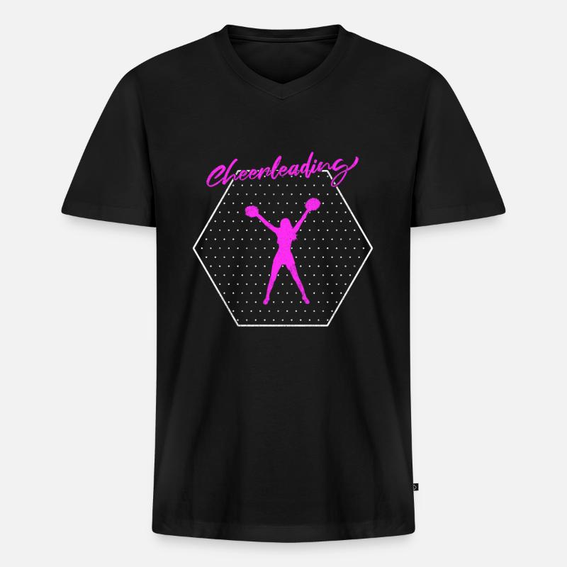 cheerleading - Männer Premium Bio T-Shirt mit V-Ausschnitt - Schwarz