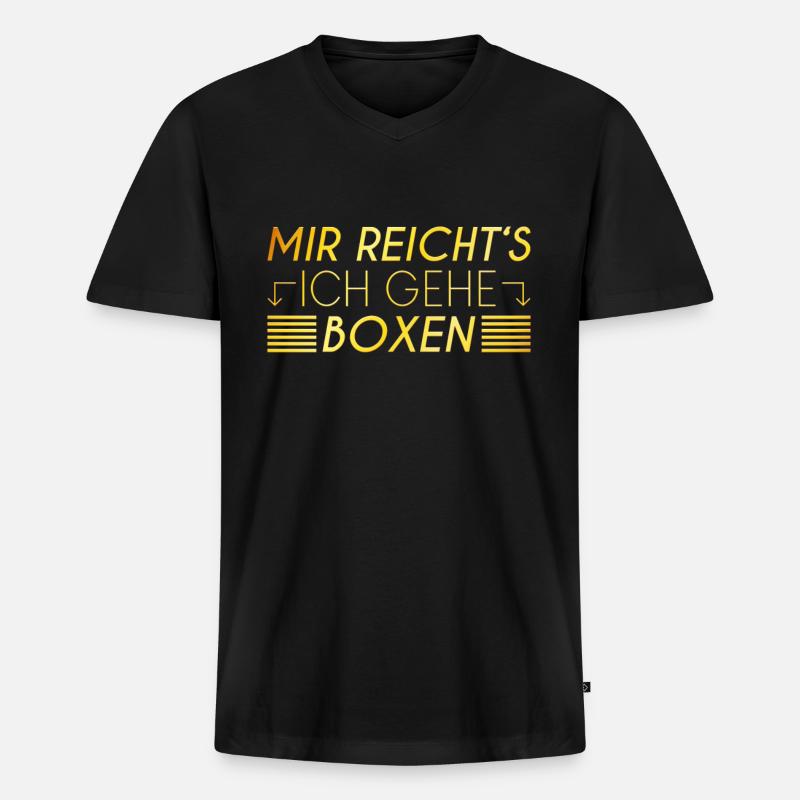 Boxen Spruch - Männer Premium Bio T-Shirt mit V-Ausschnitt - Schwarz
