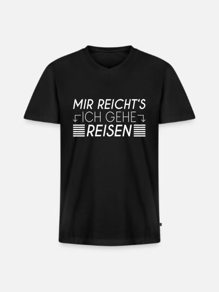 Reisen Spruch - Männer Premium Bio T-Shirt mit V-Ausschnitt - Schwarz