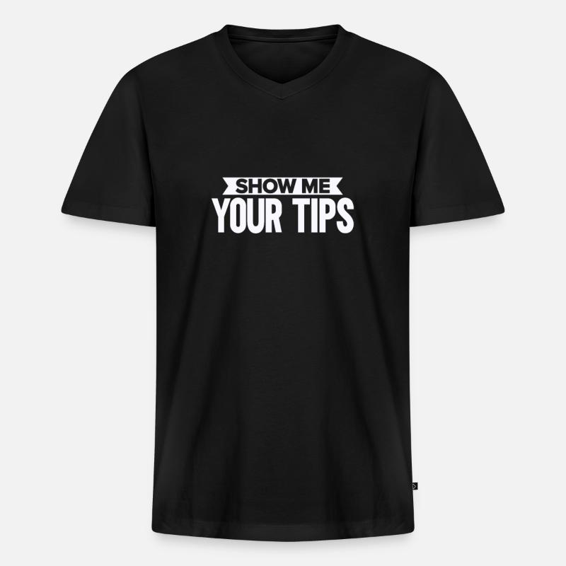 Barkeeper Geschenk Mixologist Spruch Bar - Männer Premium Bio T-Shirt mit V-Ausschnitt - Schwarz