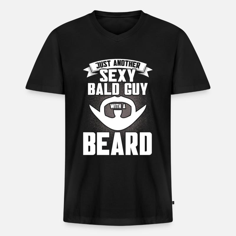 Bärte Spruch Lustiges Bartgeschenk Bart - Männer Premium Bio T-Shirt mit V-Ausschnitt - Schwarz