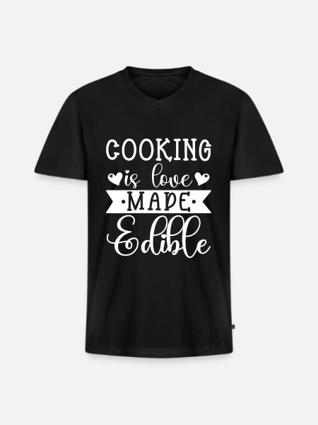 Chef Quote Gift Funny Chef - Men's Premium Organic T-shirt with V-neck - black