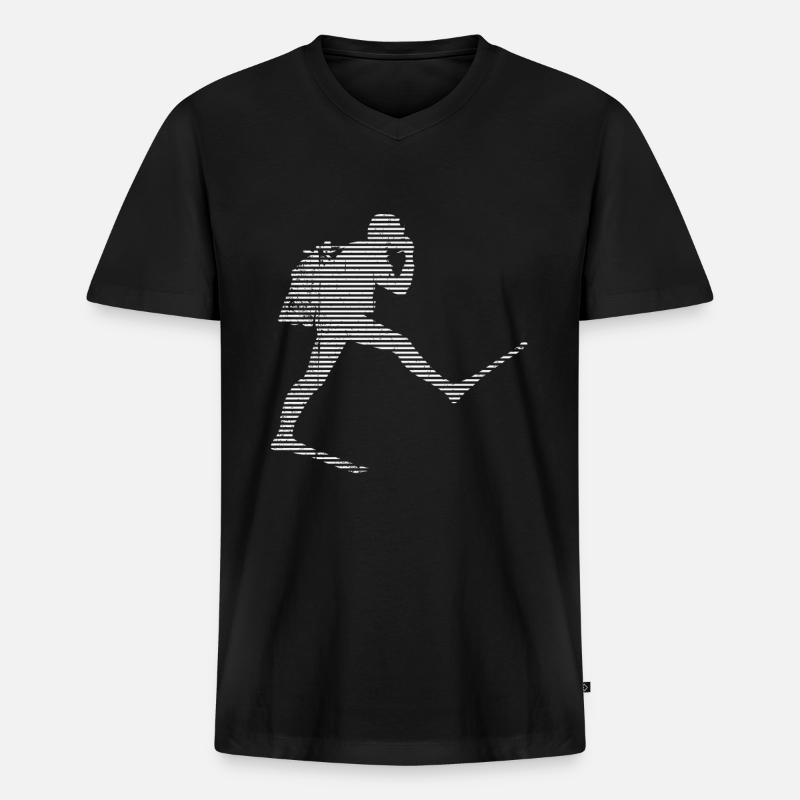 Tauchen - Männer Premium Bio T-Shirt mit V-Ausschnitt - Schwarz