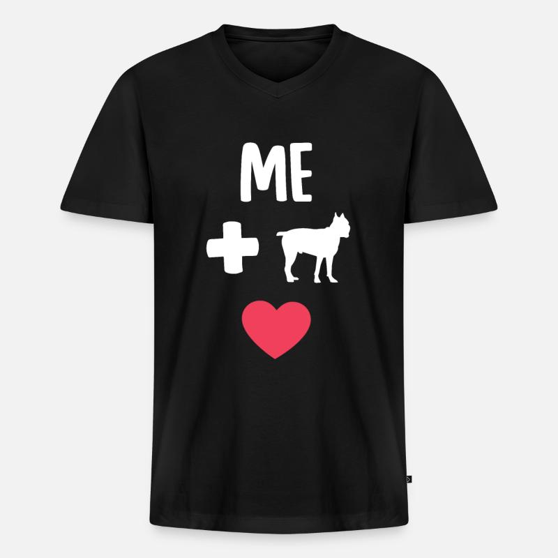 Cane Corso - Männer Premium Bio T-Shirt mit V-Ausschnitt - Schwarz