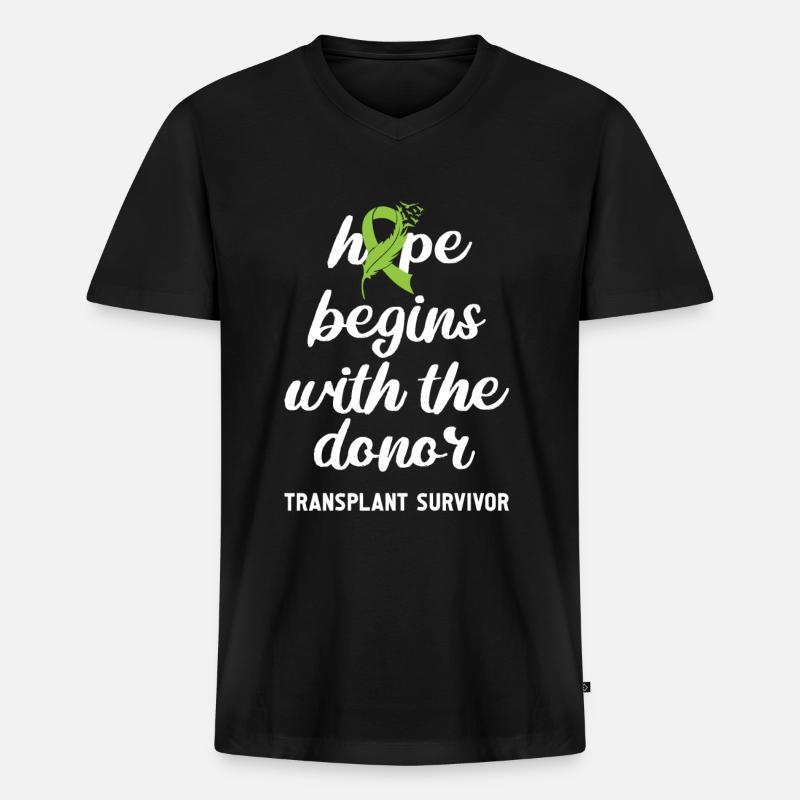 Nierenspender - Männer Premium Bio T-Shirt mit V-Ausschnitt - Schwarz
