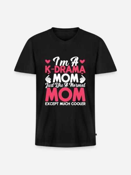 K-Drama - Men's Premium Organic T-shirt with V-neck - black