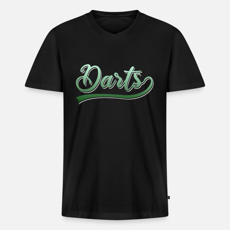 Darts - Männer Premium Bio T-Shirt mit V-Ausschnitt - Schwarz
