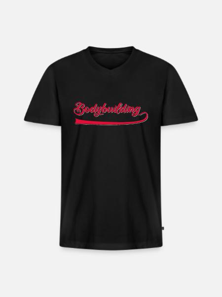 Bodybuliding - Männer Premium Bio T-Shirt mit V-Ausschnitt - Schwarz