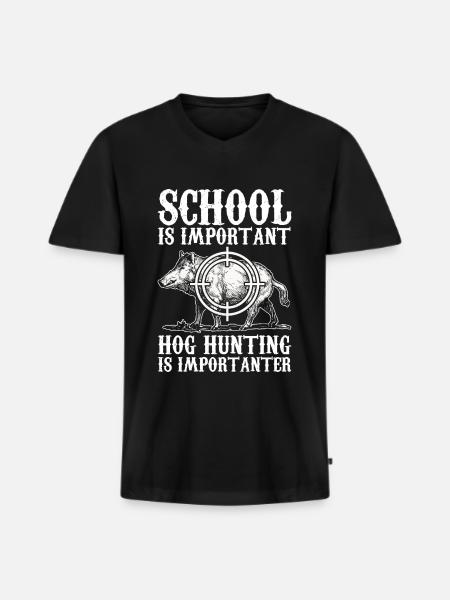 Pig Hunting Hunter Pig Hunting - Men's Premium Organic T-shirt with V-neck - black