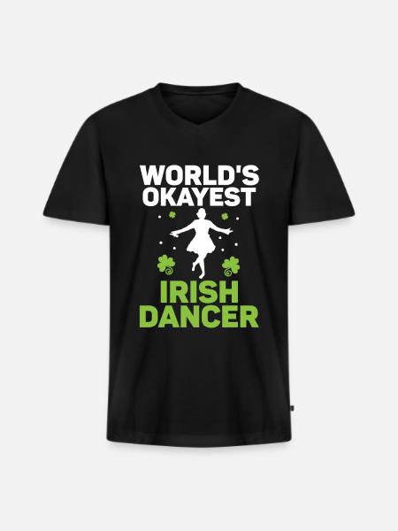 Irish Dance St. Patrick's Dance - Men's Premium Organic T-shirt with V-neck - black