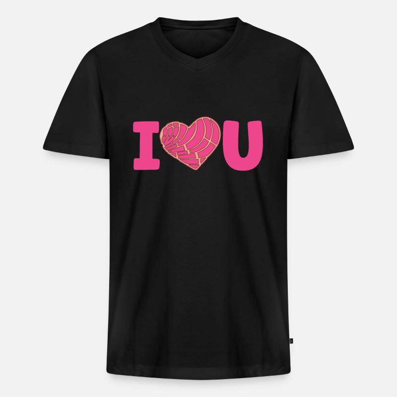 Conchas Pan Dulce Latina Spanisch - Männer Premium Bio T-Shirt mit V-Ausschnitt - Schwarz